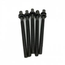 WorldMax 65mm Tension Rods 5 Pack Black