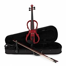 Stagg Shaped Electric Violin Outfit Metallic Red