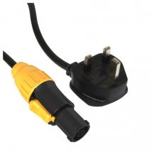 American Audio IP65 Locking MPC to UK Power Adapter 10m