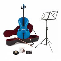 Student 1/2 Size Cello with Case + Beginner Pack Blue