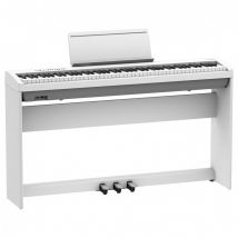 Roland FP-30X Digital Piano with Wood Frame Stand and Pedals White