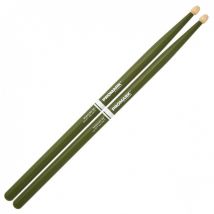 Promark Rebound 5B Green Hickory Drumsticks Wood Tip