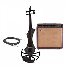 GEWA Novita 3.0 Electric Violin with adapter Bundle Black