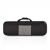 GSJ Two Tone Oblong Violin Case 3/4 Size Black and Grey