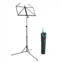 K&M 101 Music Stand with Carry Case Black