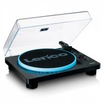 Lenco LS-50LEDBK Turntable with Built-In Speakers and Lighting