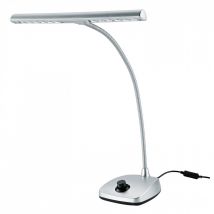 K&M 12298 LED Piano Lamp Silver UK Plug