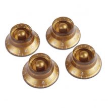 Gibson Top Hat Knobs for Electric Guitar 4 Pack Gold