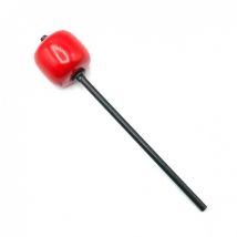 Danmar Bass Drum Beater - Red Hard Wood Black Shaft Longer Model