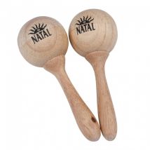 Natal Wood Maracas Mini Pair