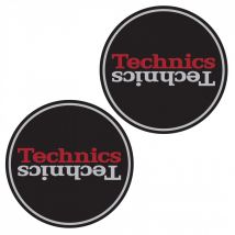 Technics Slipmat Duplex 2: Silver/Red Mirror on Black