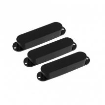 Allparts Pickup cover set for Strat - no holes Black