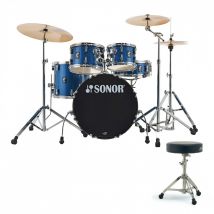 Sonor AQX 22 5pc Drum Kit w/Hardware & Free Throne Blue Ocean Spk.