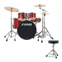 Sonor AQX 22 5pc Drum Kit w/Hardware & Free Throne Red Moon Sparkle