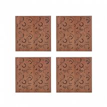 G4M Acoustics Curves 4 Pack Walnut