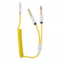 MyVolts Candycords 3.5mm to 6.35mm Mono Y-Cable - 40cm Pineapple