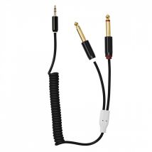 MyVolts Candycords 3.5mm to 6.35mm Mono Y-Cable - 40cm Liquorice