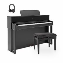 G4M HDP-1 Upright Digital Piano Black with Accessory Pack