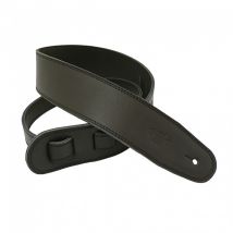 DSL GLG25 Triple Ply Garment Leather 2.5" Guitar Strap Black
