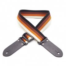 DSL 50STRIPE 50 Stripe 2.5" Guitar Strap Mocha