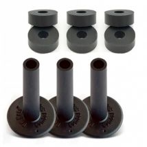 No Nuts Cymbal Sleeves 3pk w/CymRings Black