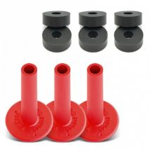 No Nuts Cymbal Sleeves 3pk w/CymRings Red