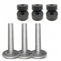 No Nuts Cymbal Sleeves 3pk w/CymRings Silver