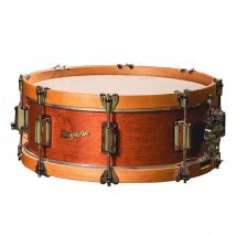 Rogers Tower 14 x 5 Snare Drum Satin Red Mahogany w/Wood Hoop