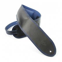 DSL GEG35 Padded Garment 3.5" Guitar Strap Black w/ Blue Backing