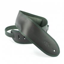 DSL GEG35 Padded Garment 3.5" Guitar Strap Black w/ Green Backing