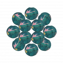 Lot de 12 Boule papier 30cm collection tropical