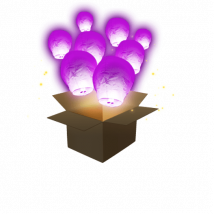 Lanterne Volante Balloon Parme x3