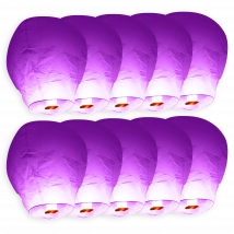 Lanterne Volante Balloon Parme x10