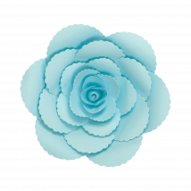 Fleur En Papier Rose Ancienne Turquoise 30 cm