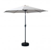 Parasol Droit Octogonal Beige avec Pied de Lestage