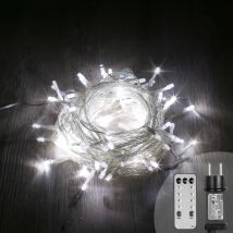 Guirlande Lumineuse 12m Câble Transparent 100 Leds Blanc froid