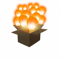 Lanterne Volante Balloon Orange x50