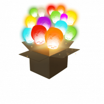 Lanterne Volante Balloon Multicolores x102