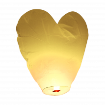 Lanterne Volante Coeur Blanc