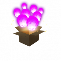Lanterne Volante Balloon Rose x3