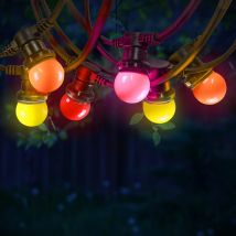 Guirlande Guinguette Ampoules E27 Couleurs Chaudes 10 m