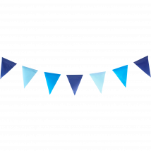 Guirlande papier Bleu