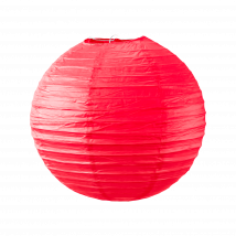 Boule papier 30cm Rouge