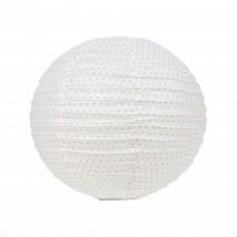 Boule papier 30 cm collection Rose gold et pois