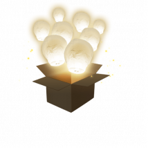 Lanterne Volante Balloon Blanc x3