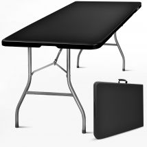 Table Pliante 180x74x74 cm Noire