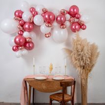 Kit Arche de Ballon Rose Gold et Blanc