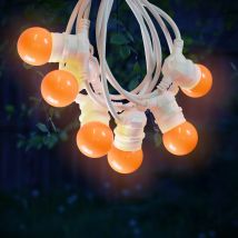 Guirlande Lumineuse Extérieur Orange 10 m Cable Blanc