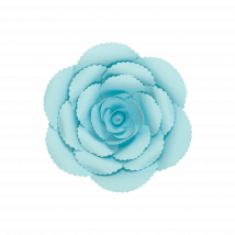 Fleur En Papier Rose Ancienne Turquoise 20 cm