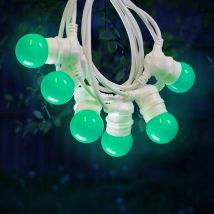 Guirlande Lumineuse Extérieur Vert 10 m Cable Blanc